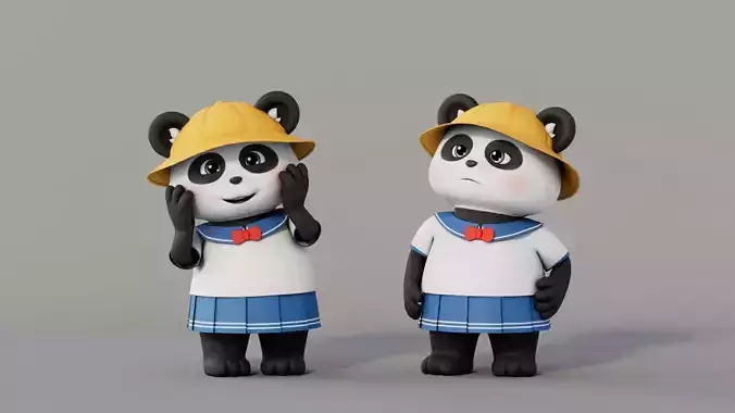 Rigged Cartoon Panda