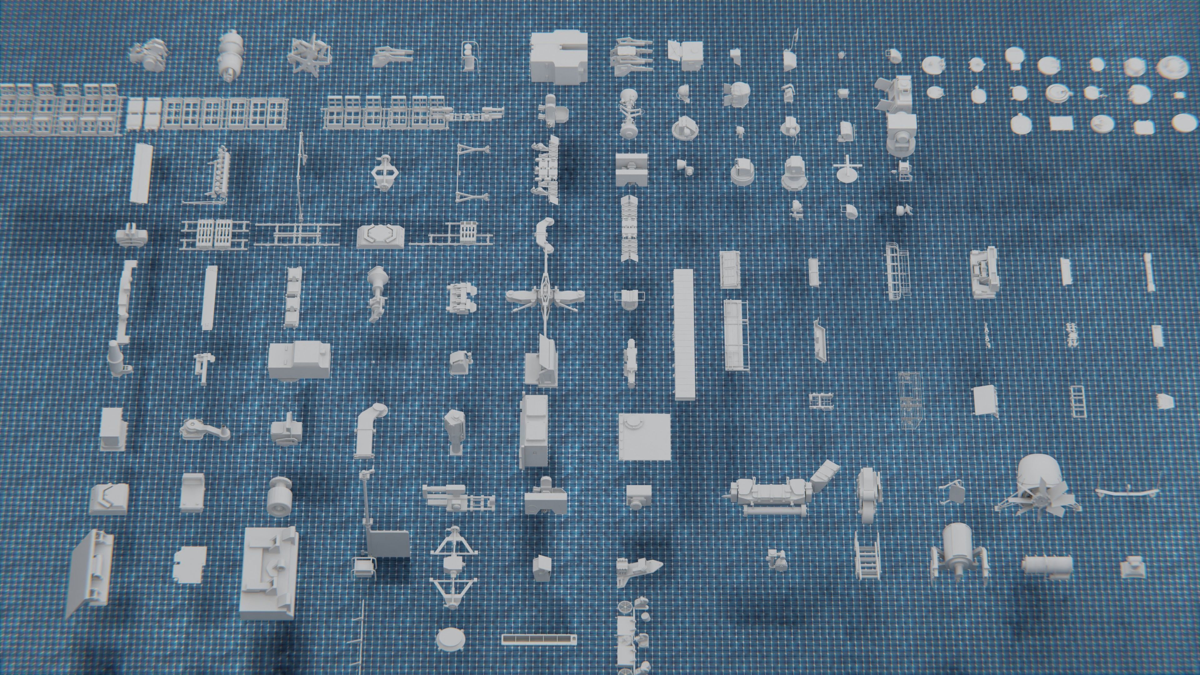 1250 WAR ARMY VEHICLE KITBASH PACK Low-poly 3D model_25