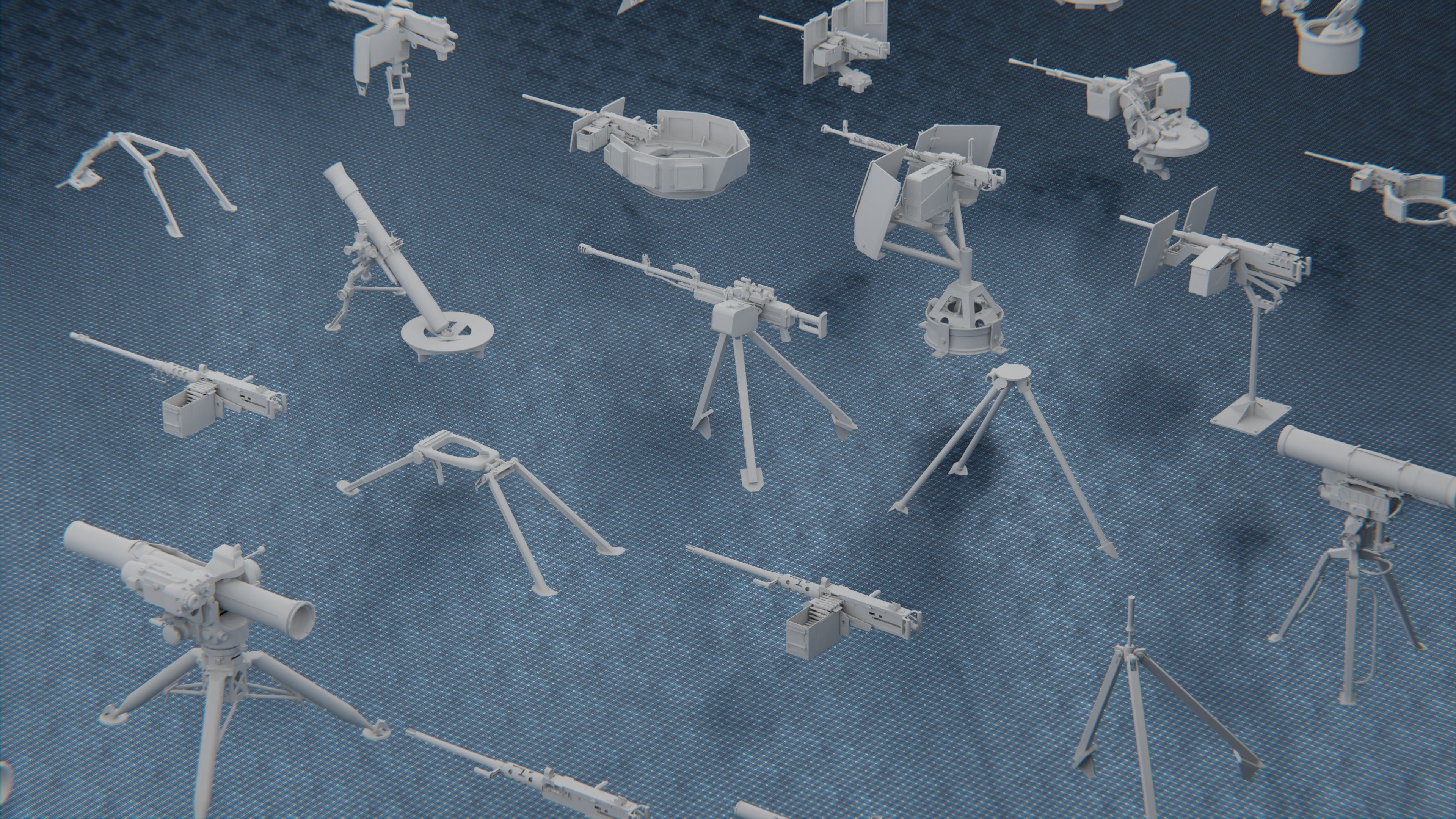 1250 WAR ARMY VEHICLE KITBASH PACK Low-poly 3D model_26