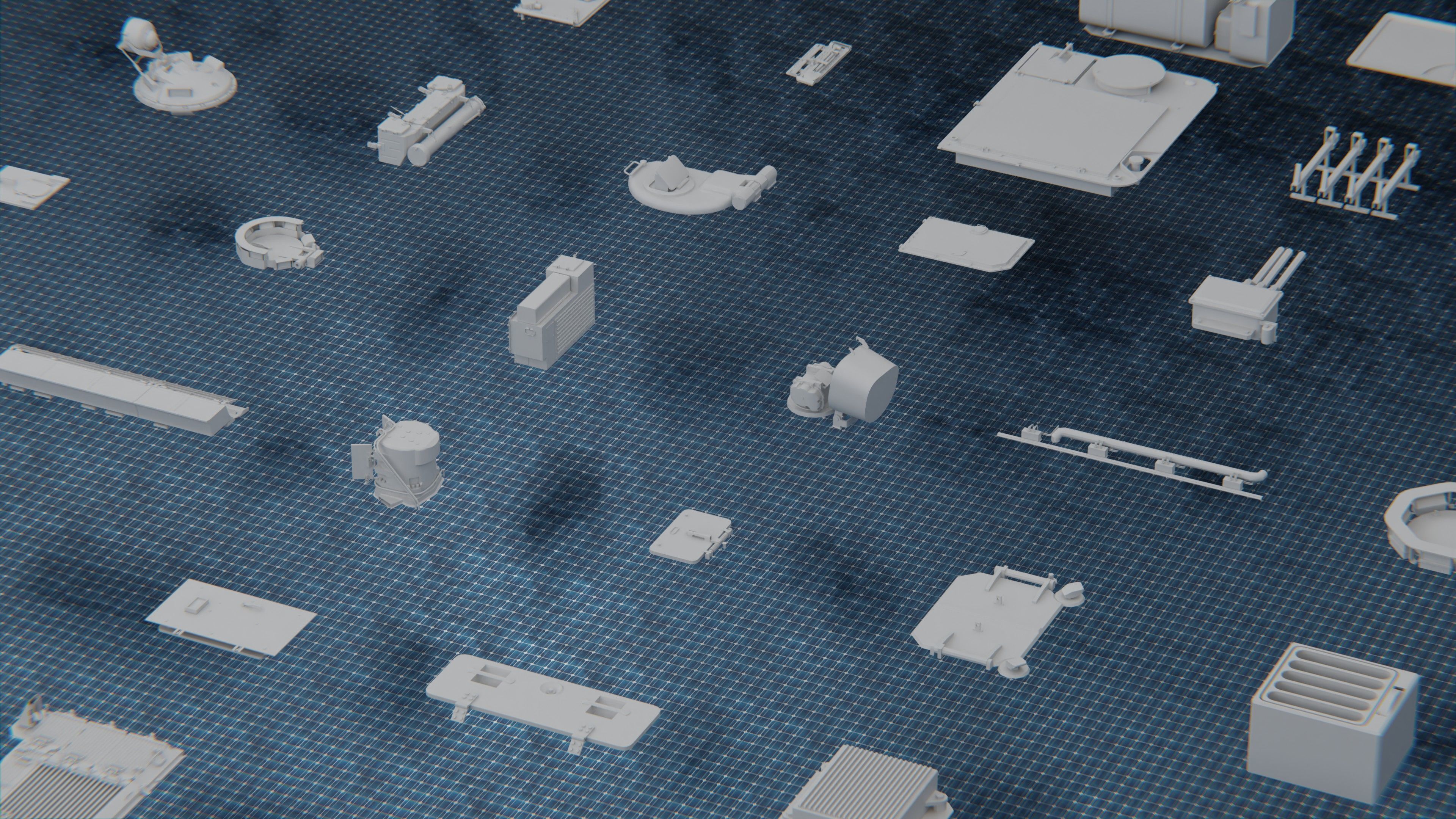 1250 WAR ARMY VEHICLE KITBASH PACK Low-poly 3D model_33