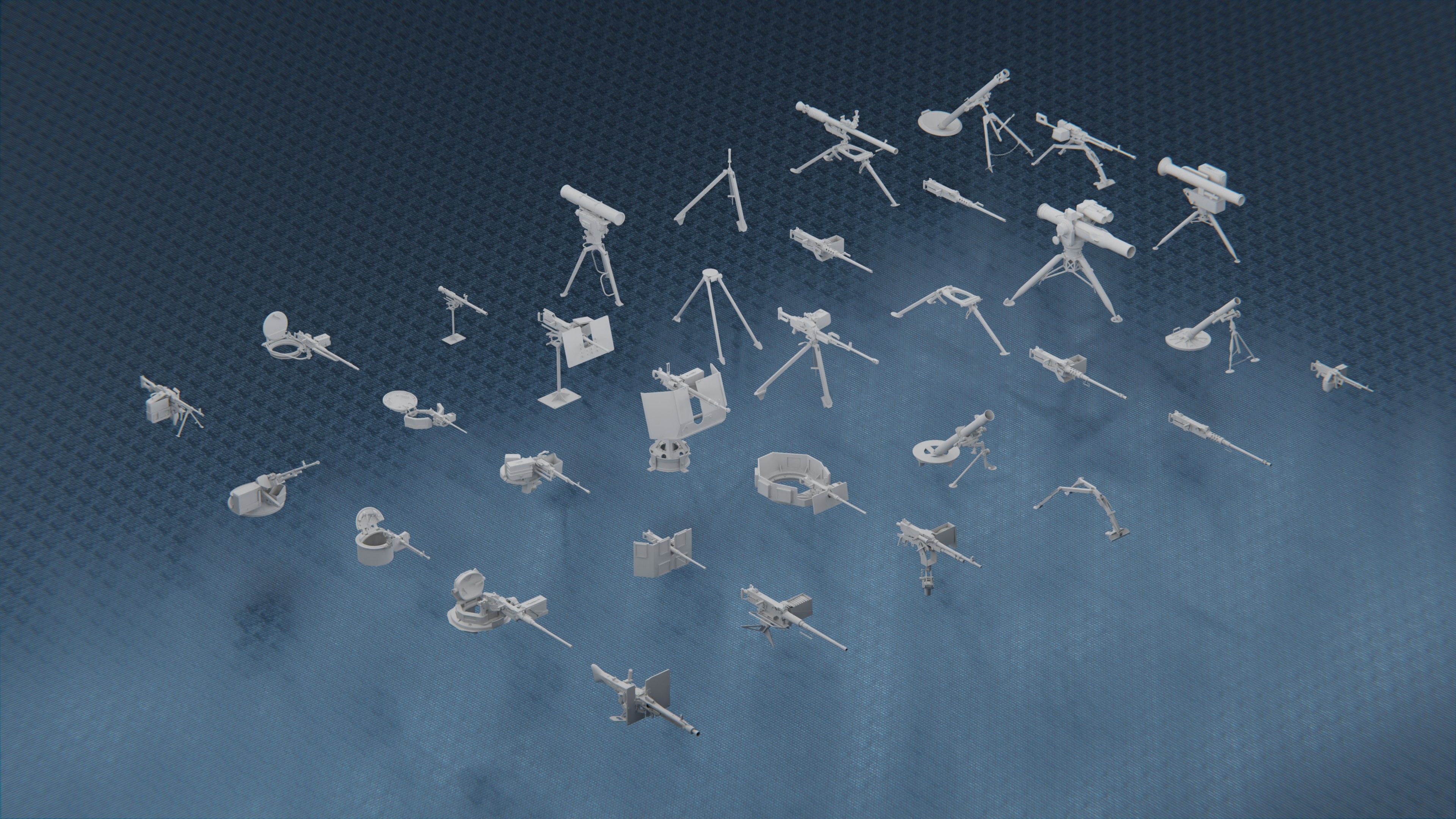 1250 WAR ARMY VEHICLE KITBASH PACK Low-poly 3D model_27