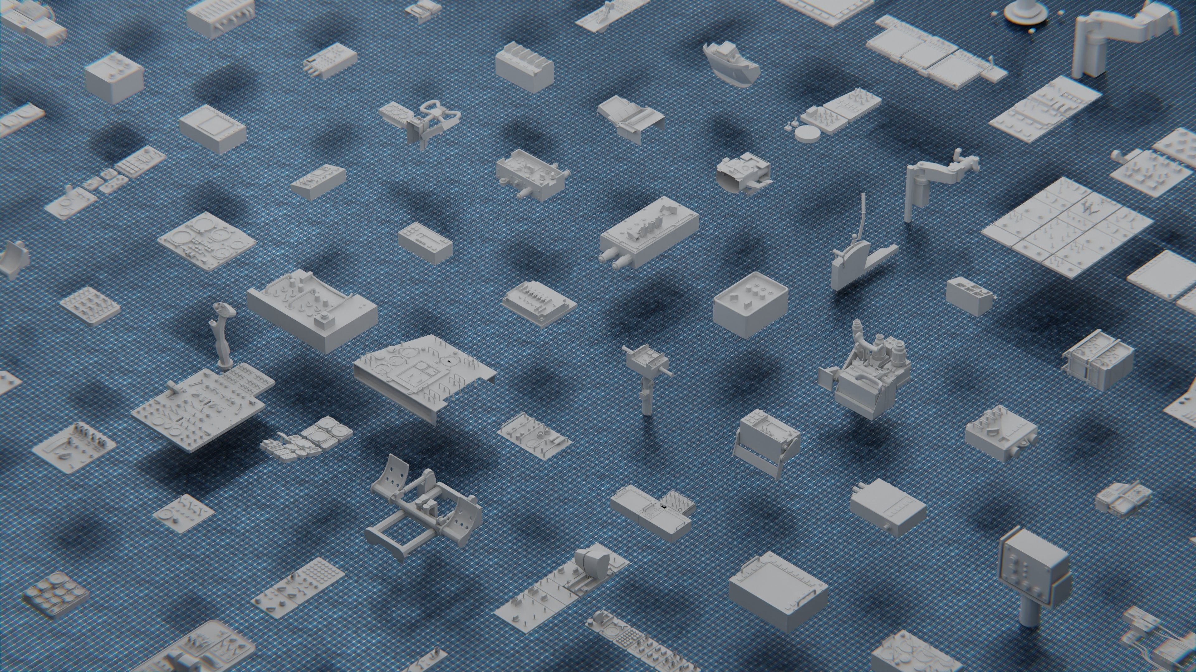 1250 WAR ARMY VEHICLE KITBASH PACK Low-poly 3D model_13