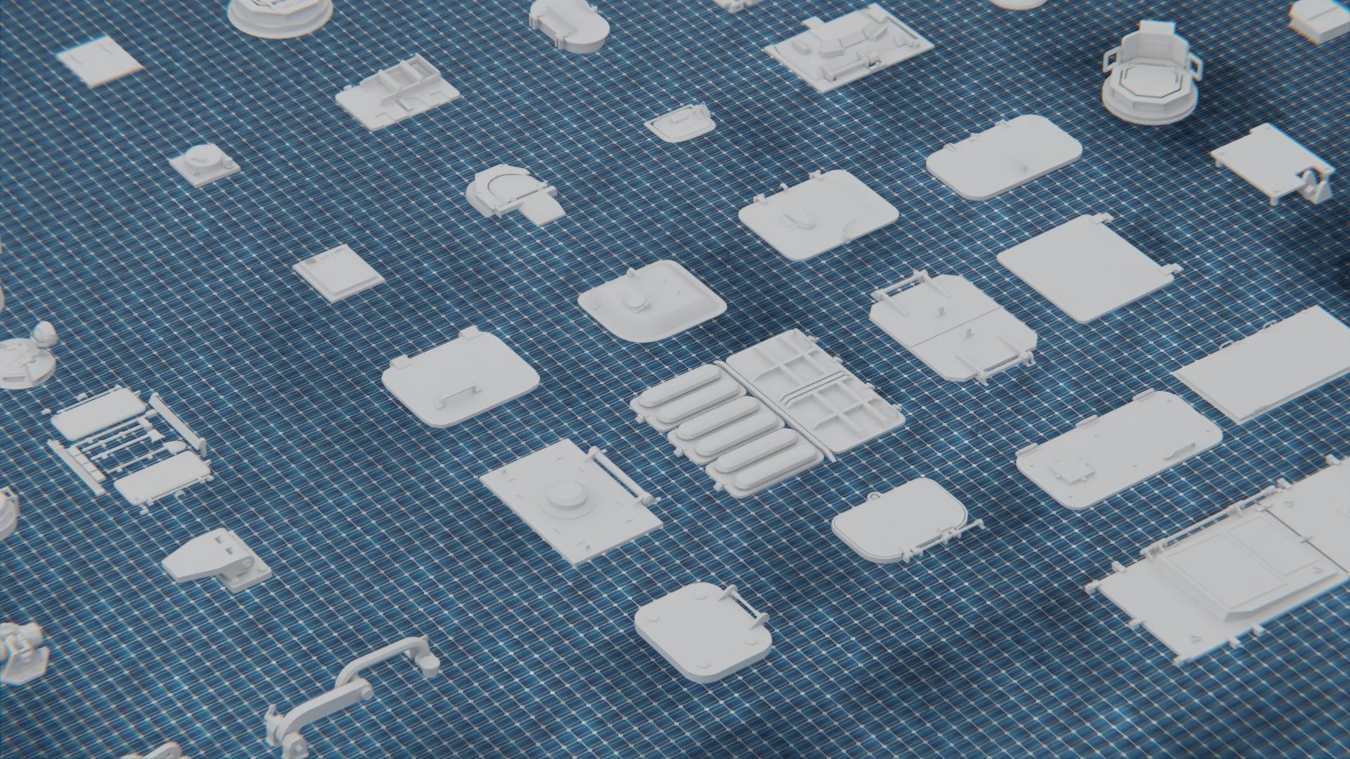 1250 WAR ARMY VEHICLE KITBASH PACK Low-poly 3D model_24