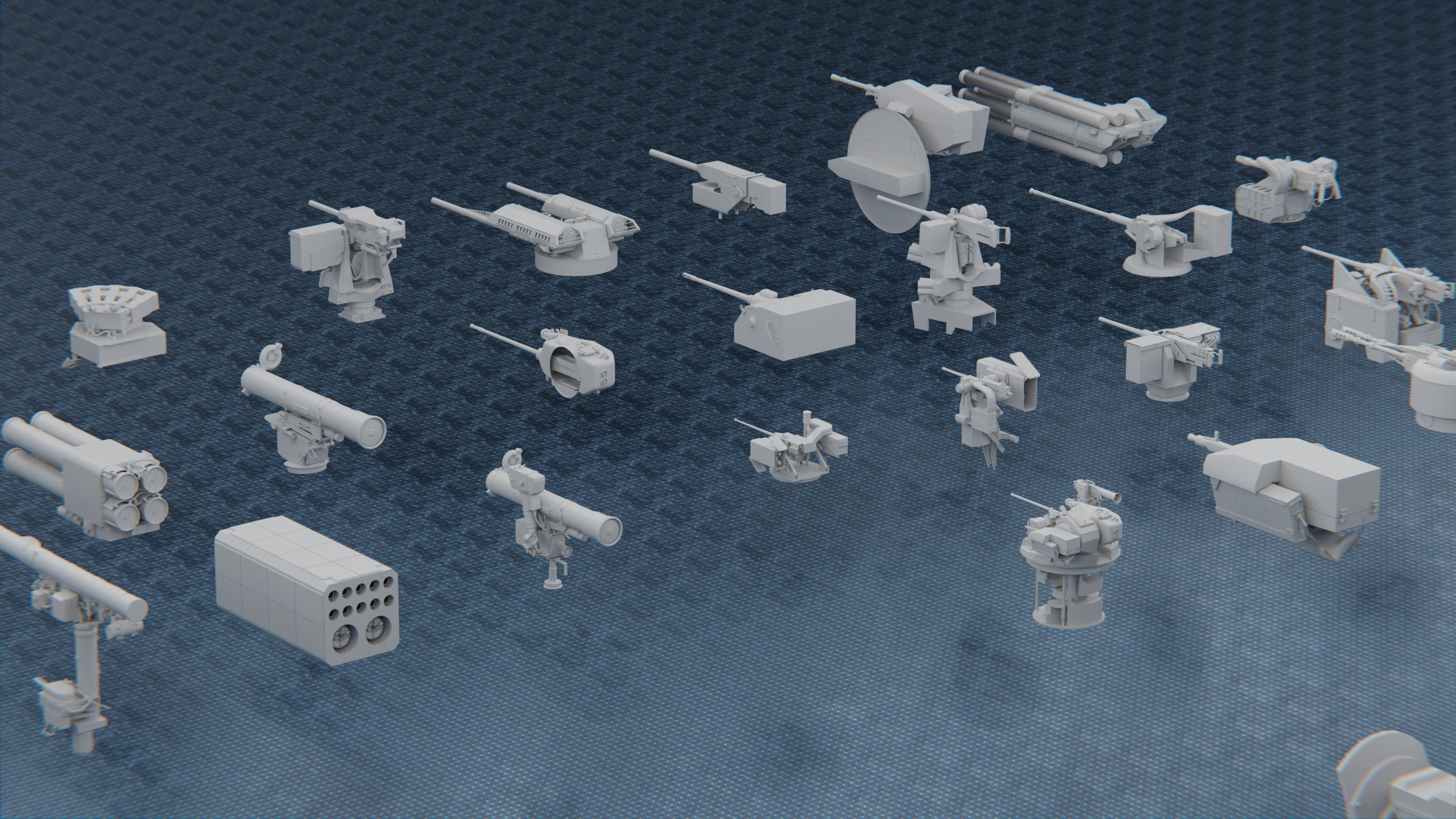 1250 WAR ARMY VEHICLE KITBASH PACK Low-poly 3D model_30