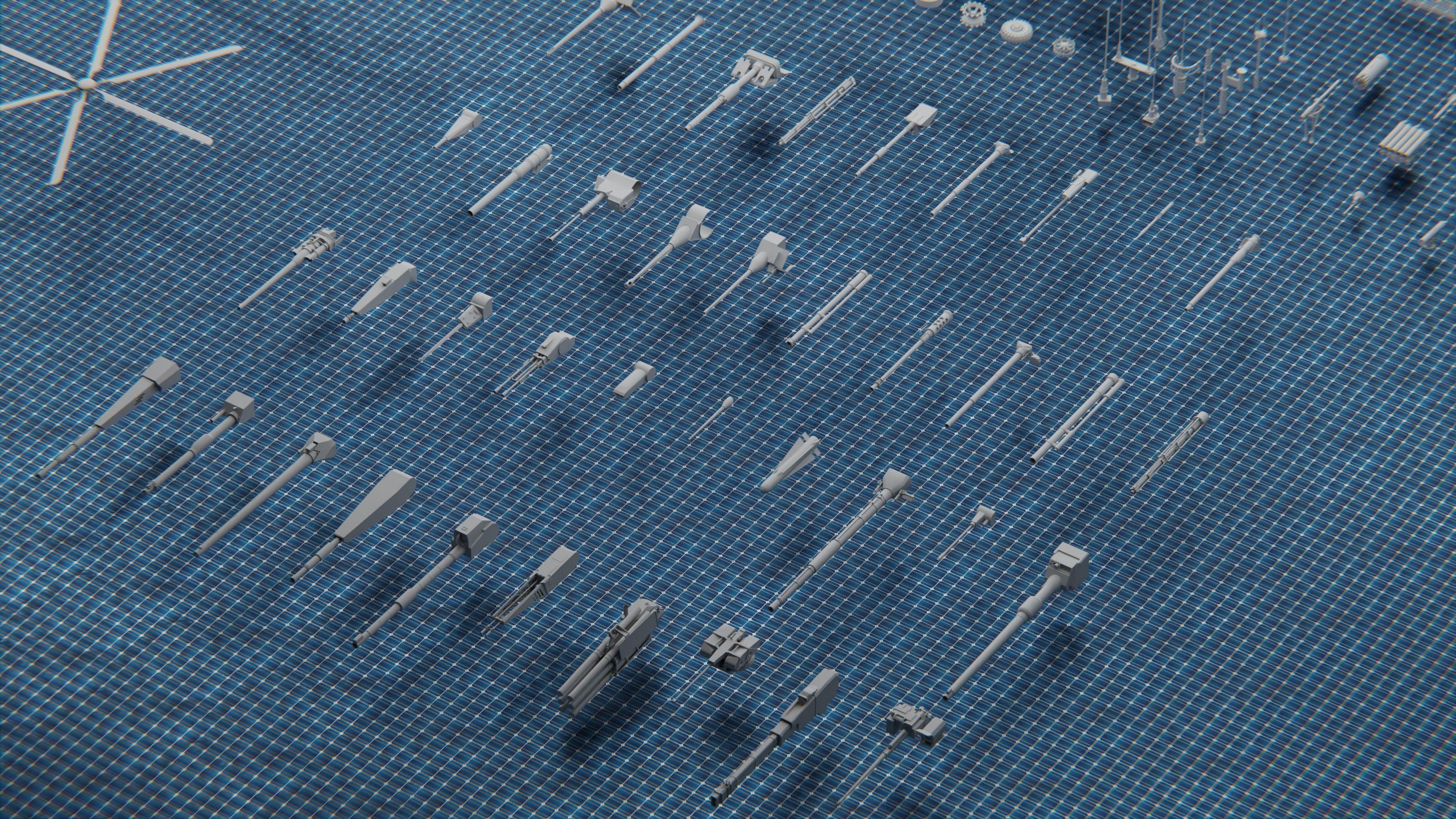 1250 WAR ARMY VEHICLE KITBASH PACK Low-poly 3D model_23