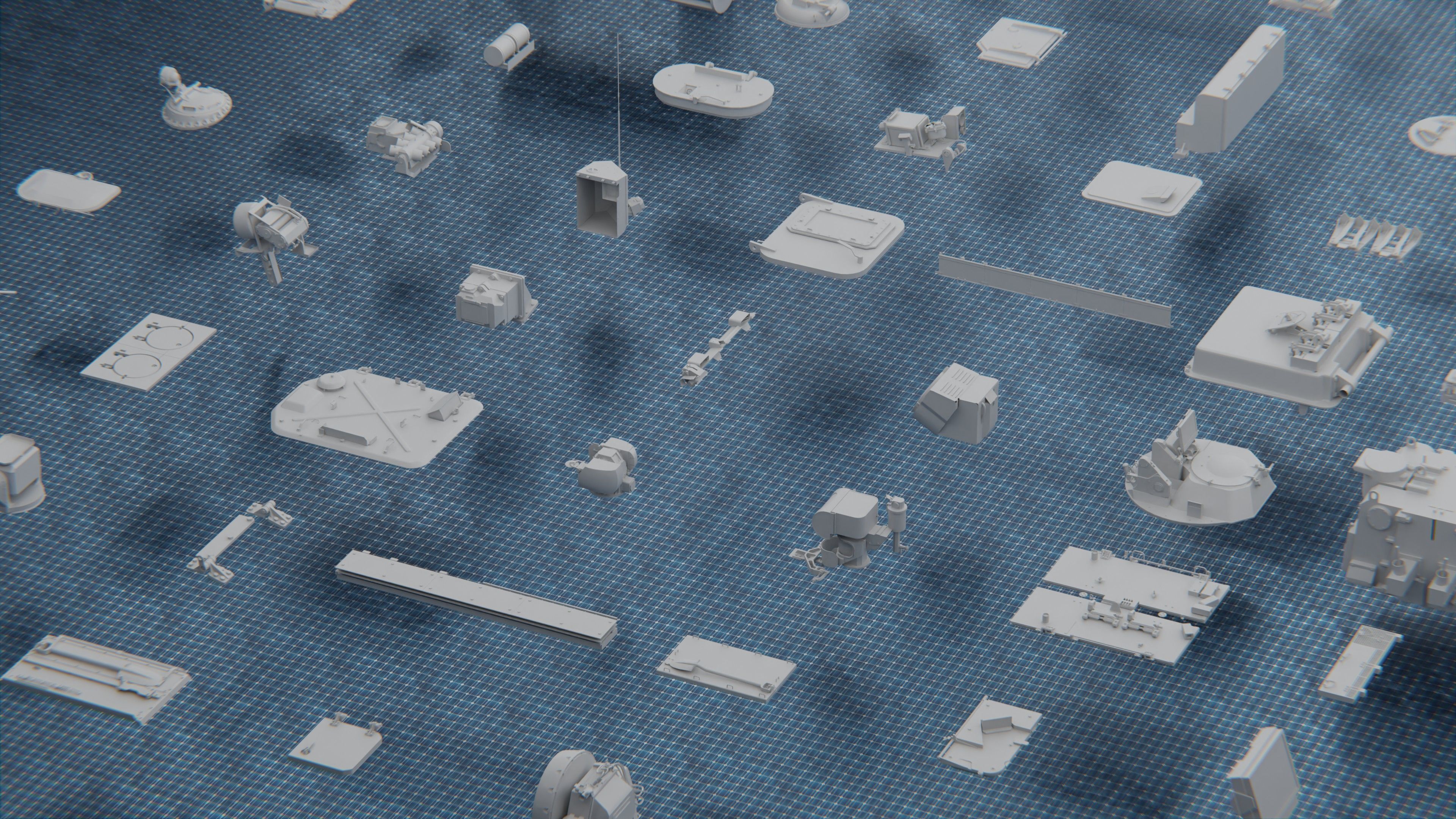 1250 WAR ARMY VEHICLE KITBASH PACK Low-poly 3D model_32