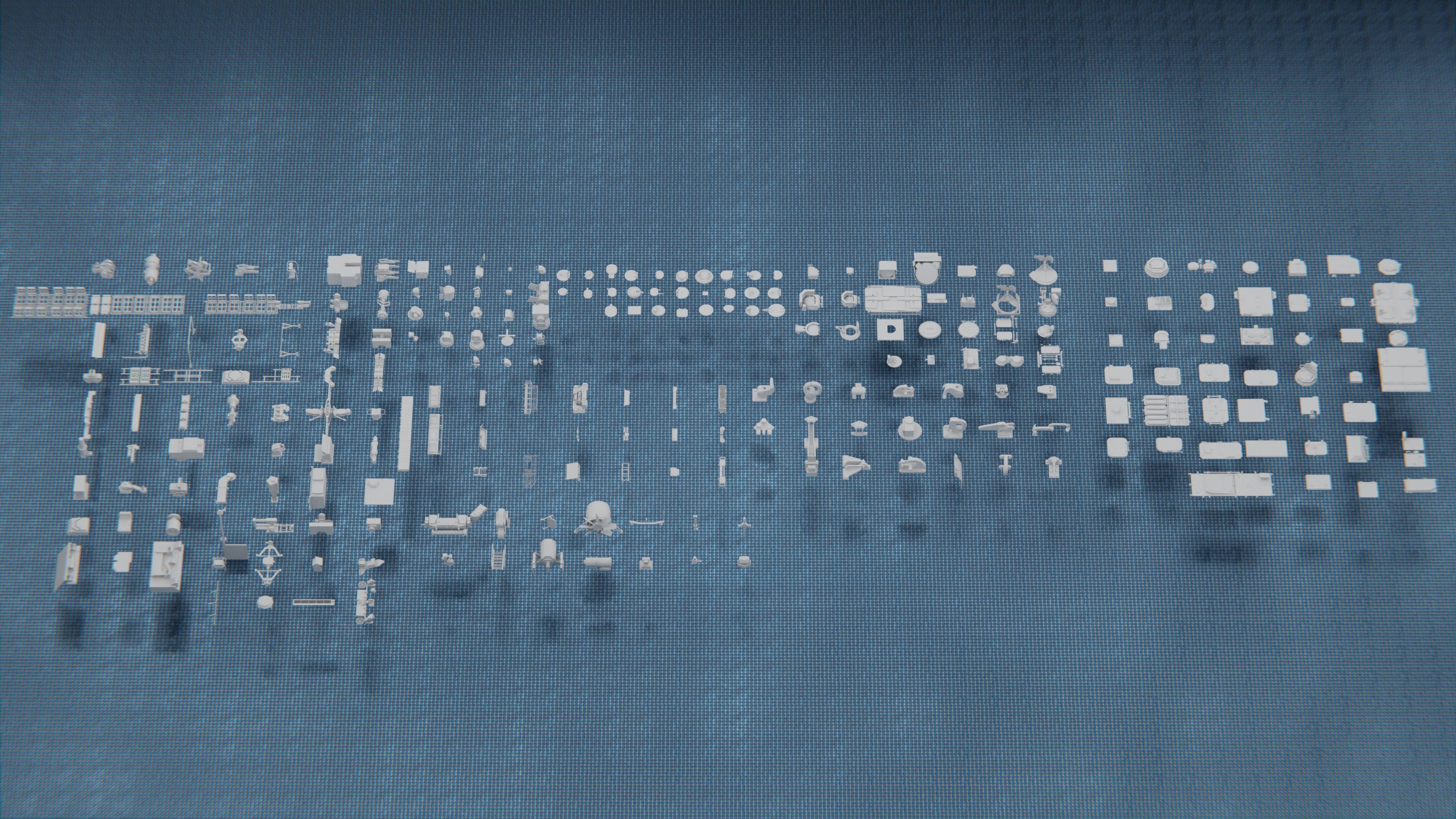 1250 WAR ARMY VEHICLE KITBASH PACK Low-poly 3D model_6