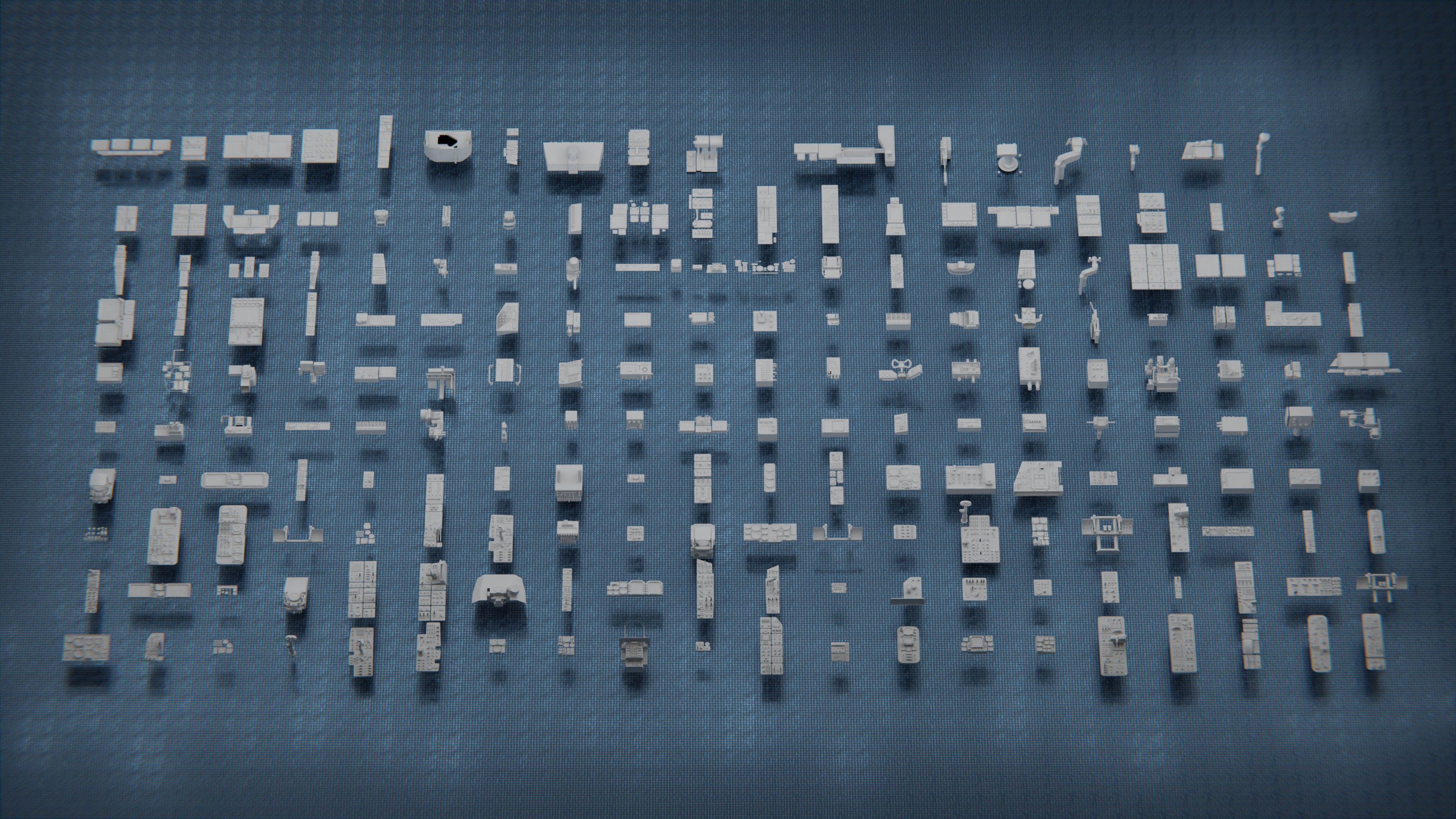 1250 WAR ARMY VEHICLE KITBASH PACK Low-poly 3D model_3