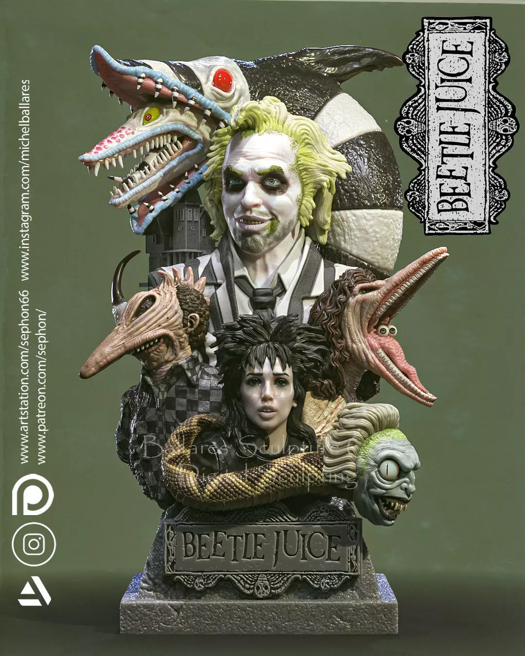 BEETLEJUICE BY CREATIVE GEEK MB 3D print model_0