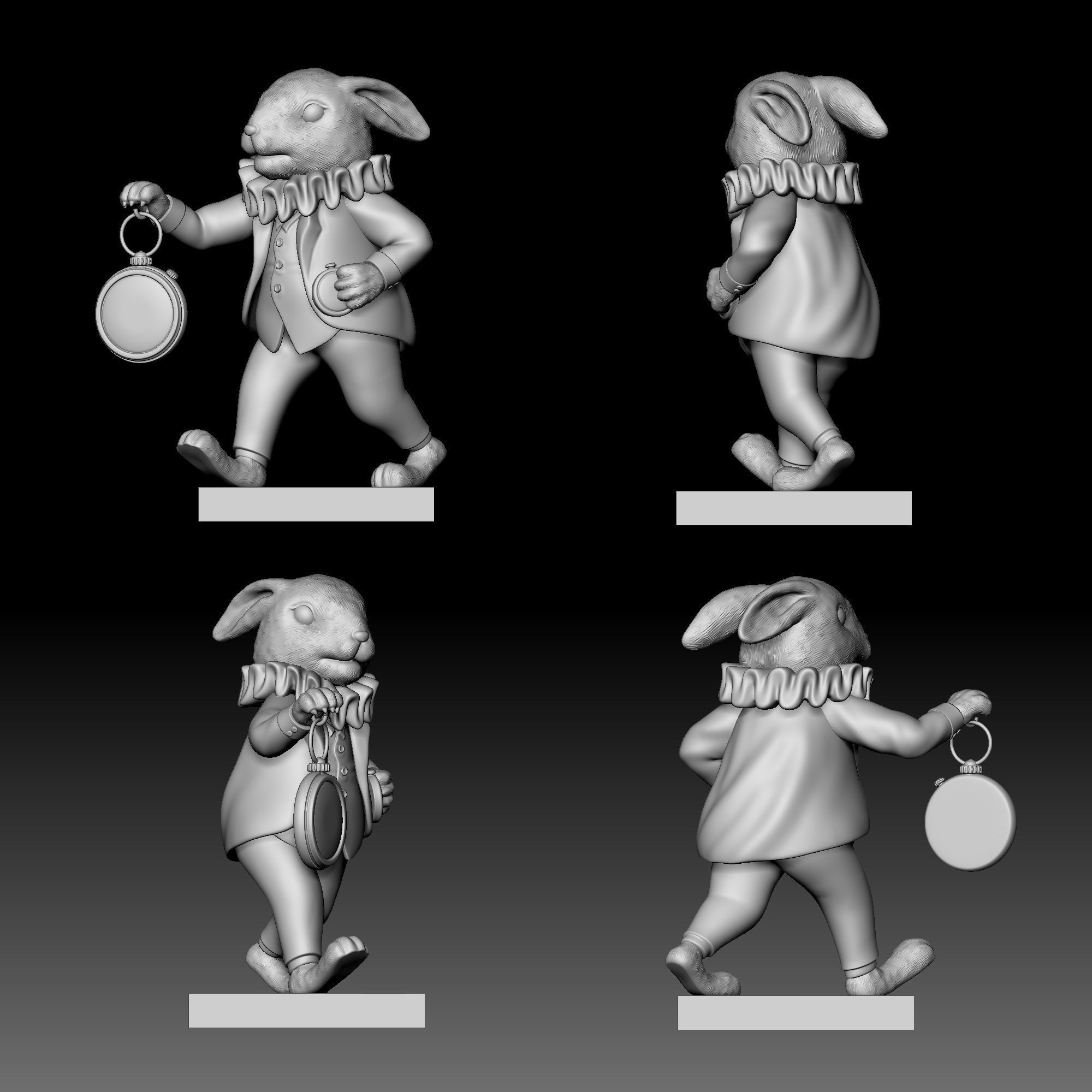 Rabbit - disney - deco - 030 3D print model_9