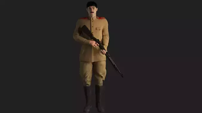 Soldier with kar98k Unreal Engine Rig