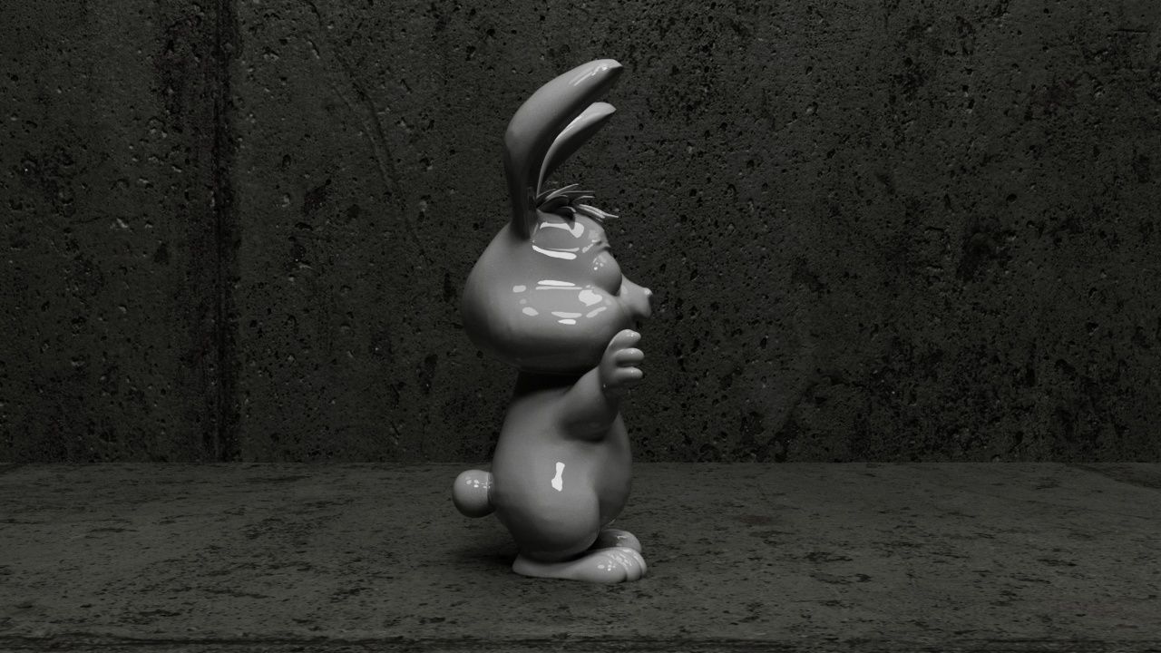 Cartoon Rabbit 3D print model_3