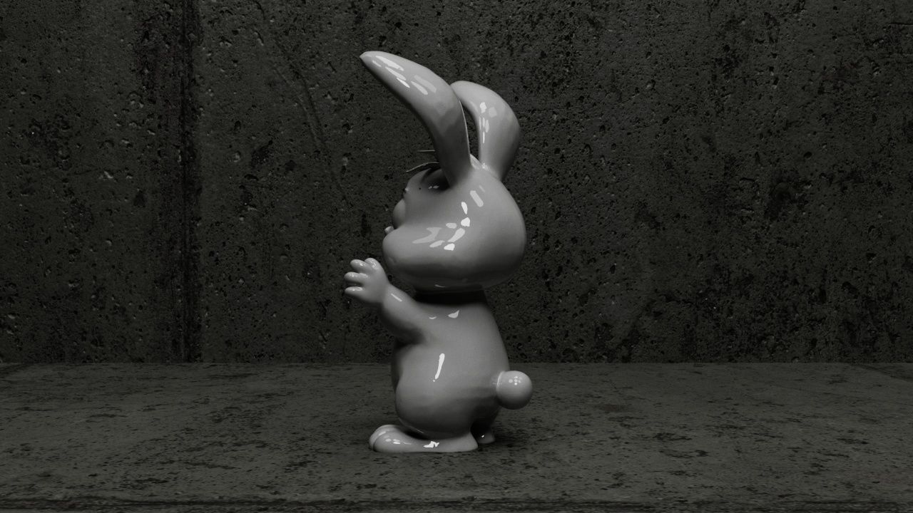 Cartoon Rabbit 3D print model_2