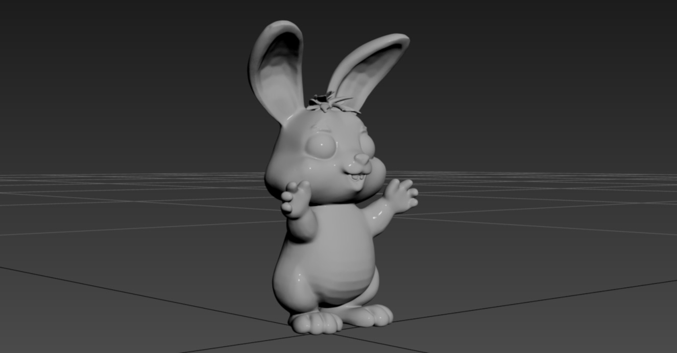 Cartoon Rabbit 3D print model_4