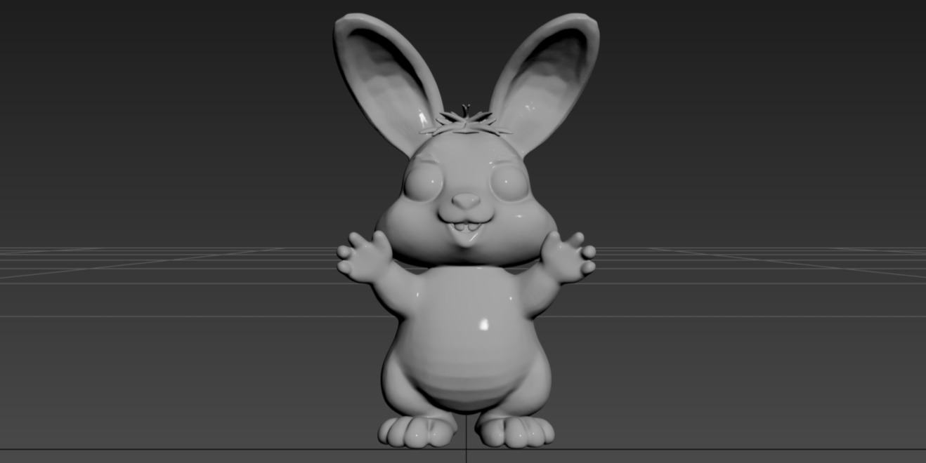 Cartoon Rabbit 3D print model_5