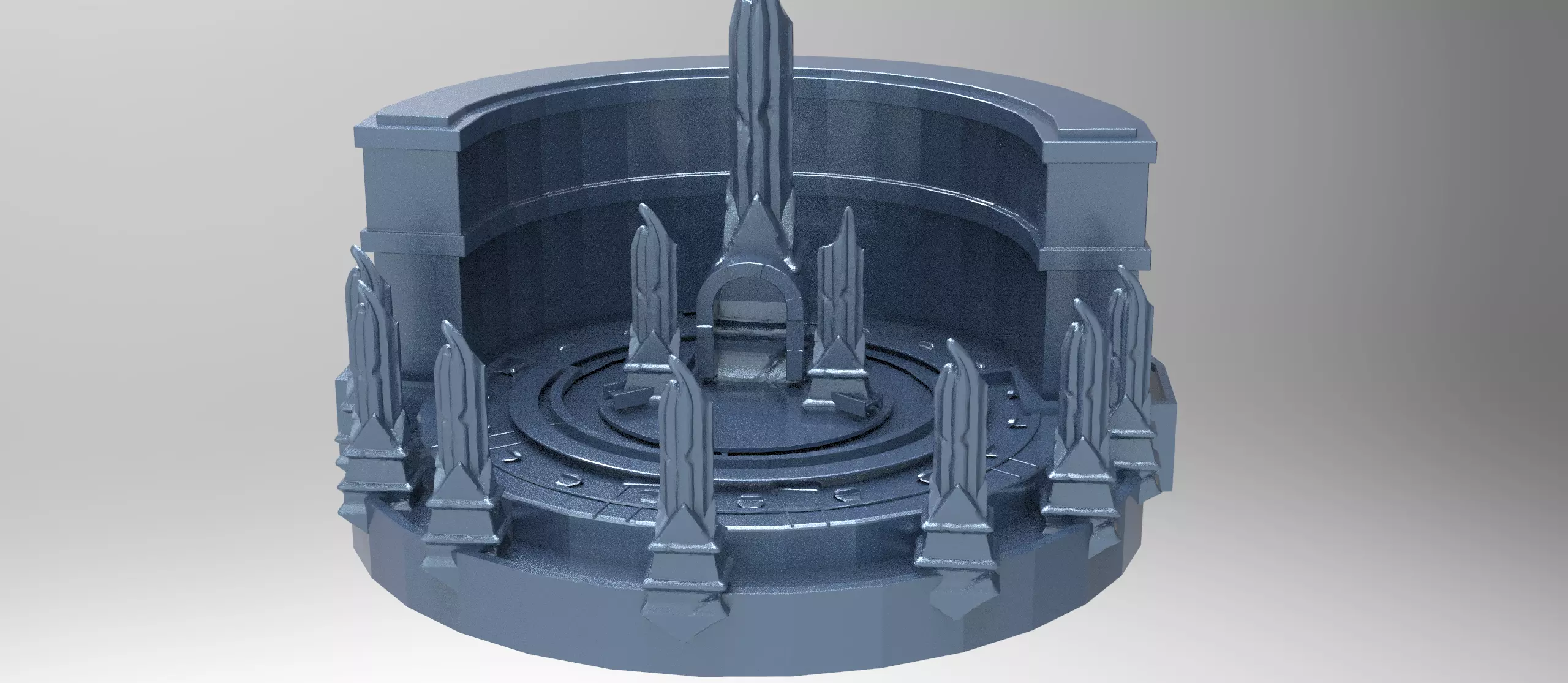 Mount Olympus flouting level 1 Low-poly 3D model_0