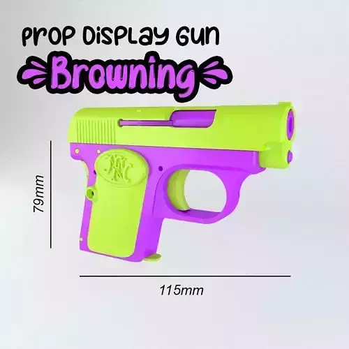 Educational Assembling Toy Gun - Browning Props only 3D print model