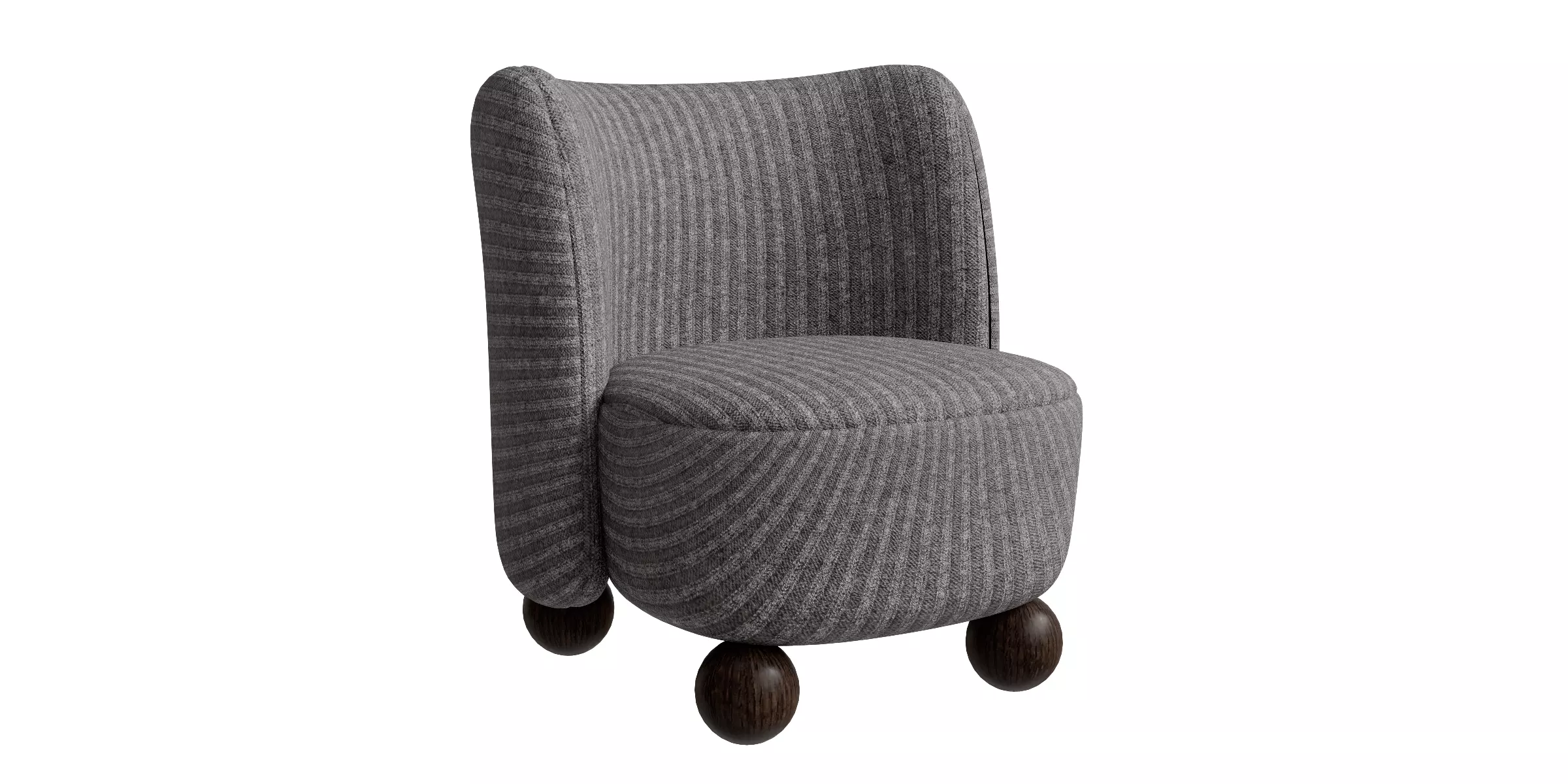 Cylindrical Occasional Chair Low-poly 3D model