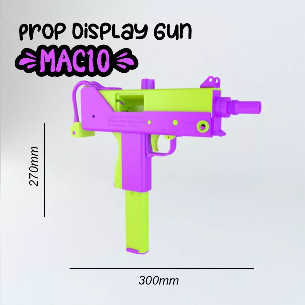Educational Assembling Toy Gun - Mac10 Props only 3D print model_0
