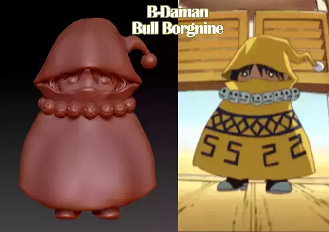 Bull Borgnine From Battle B-Daman 3D print model
