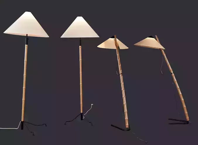 Bamboo floor lamp