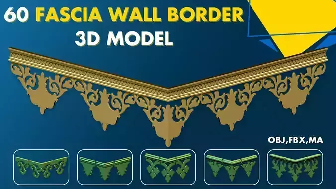 60 Fascia Wall Border 3d Model 3D model