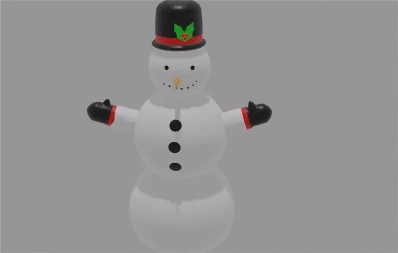 Snow man Free 3D model