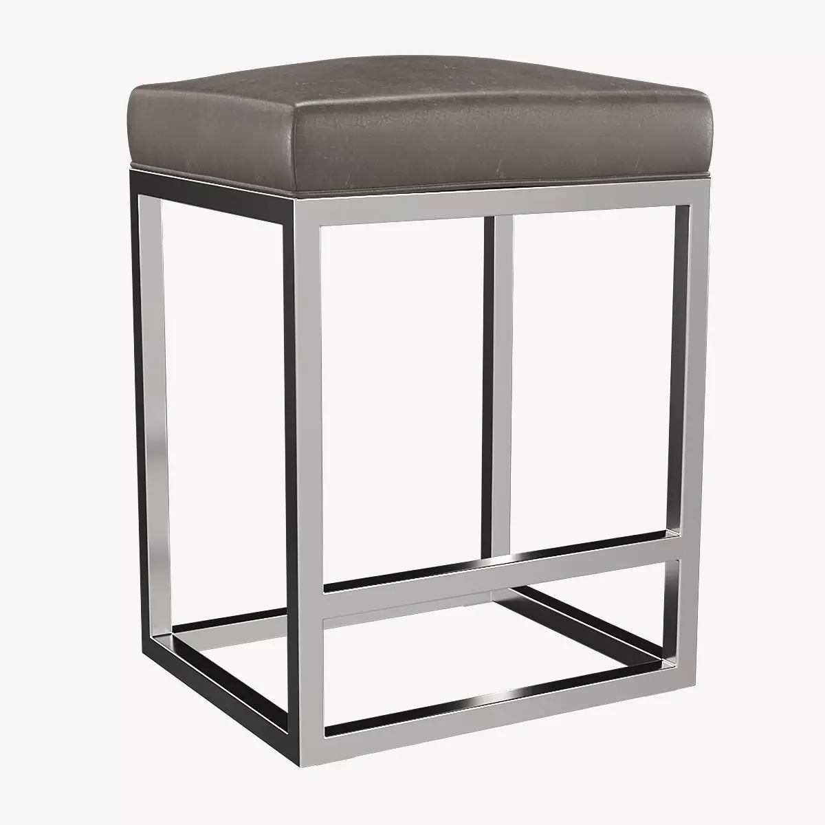 Reese Leather Counter Stool 3D model