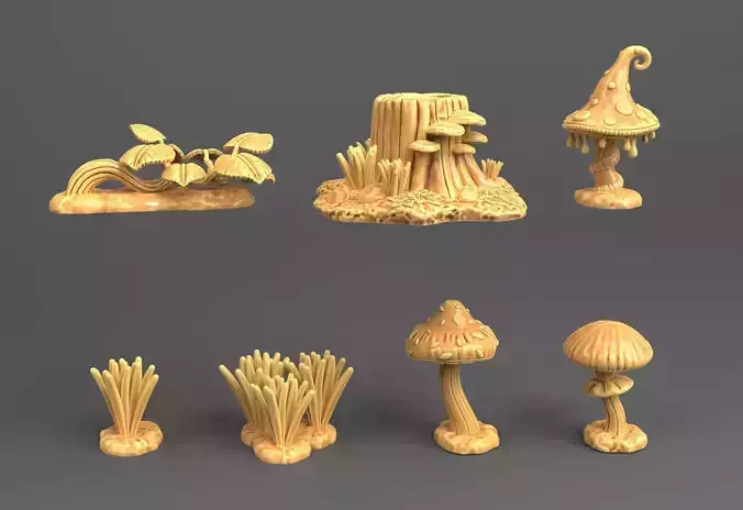 Enchanted Forest 3D Model Set