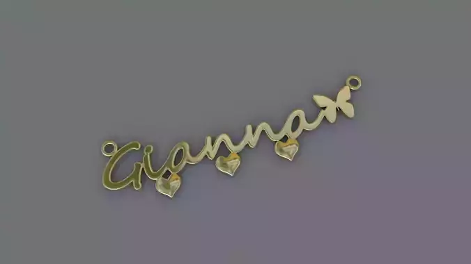 Jewelry Necklace Pendant Gianna 3D Print