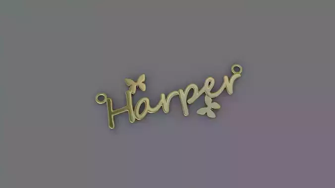 Jewelry Necklace Pendant  Harper 3D Print