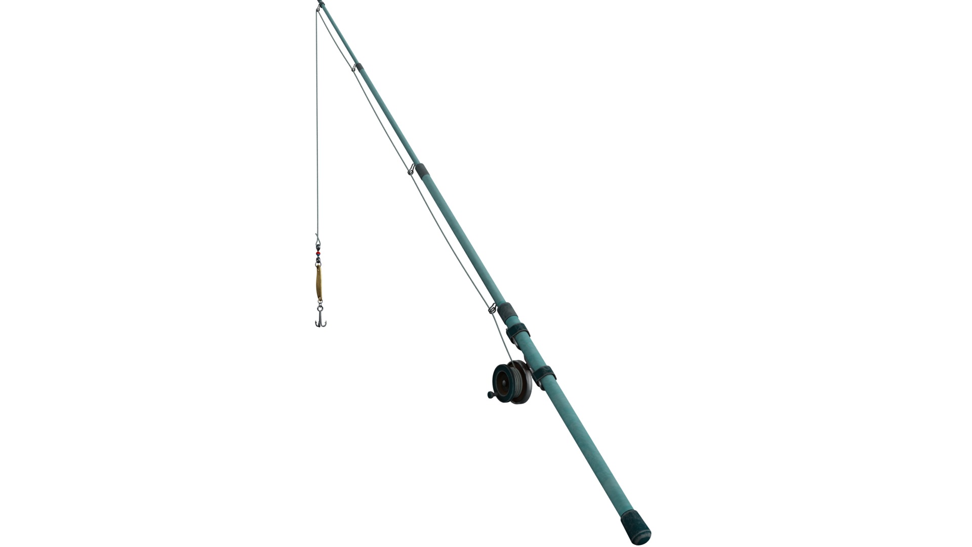 Fishing Rod Low-poly 3D model_2