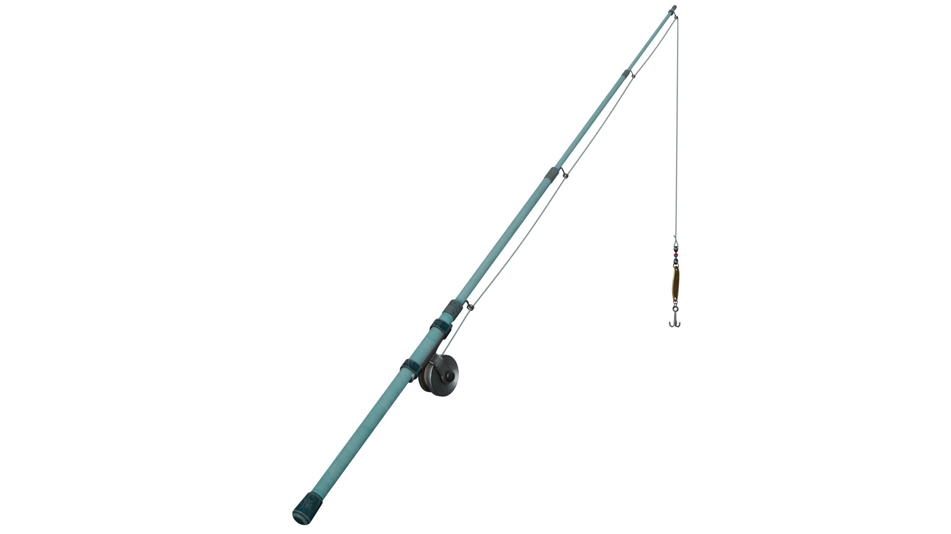 Fishing Rod Low-poly 3D model_4