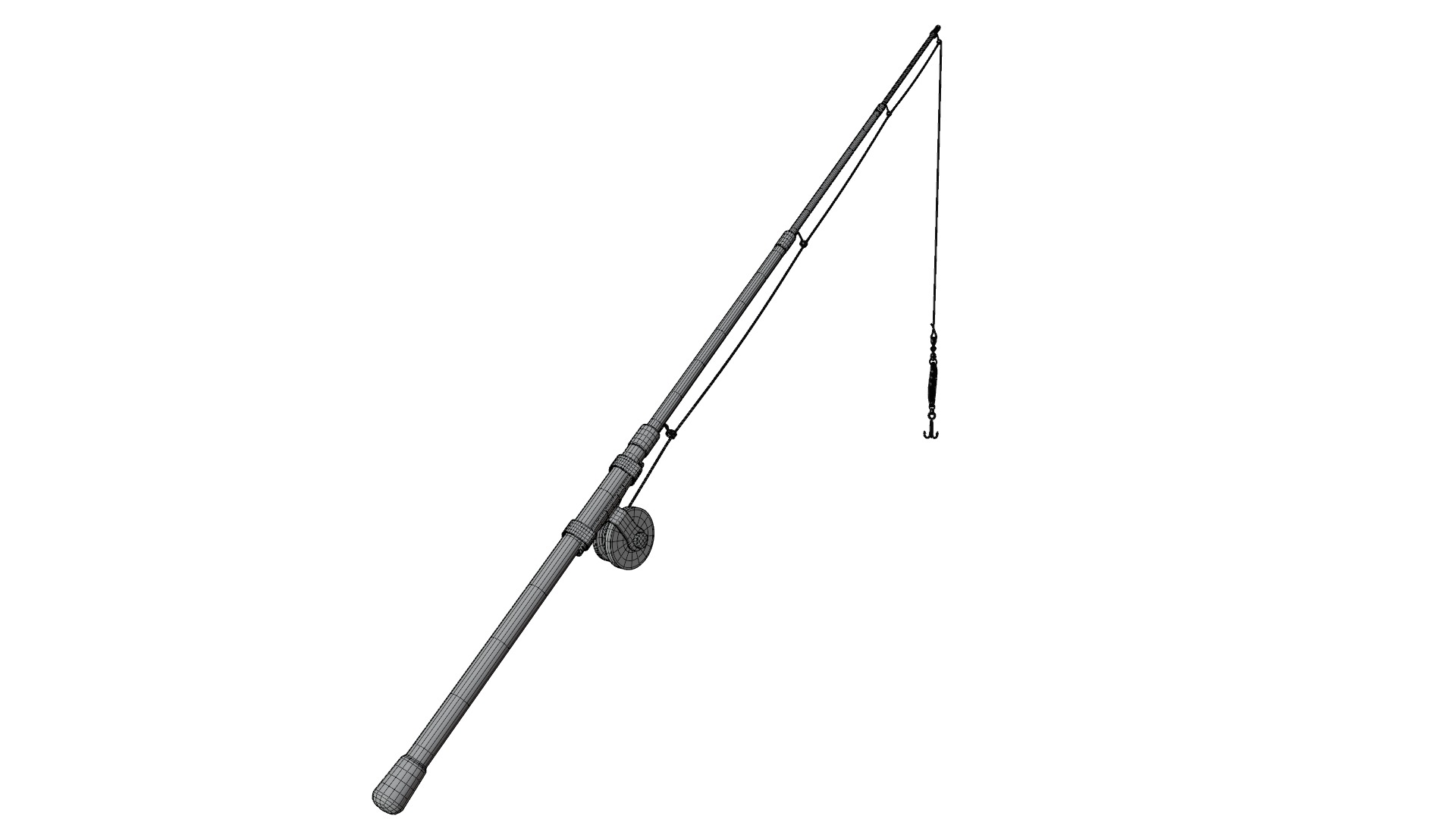 Fishing Rod Low-poly 3D model_13