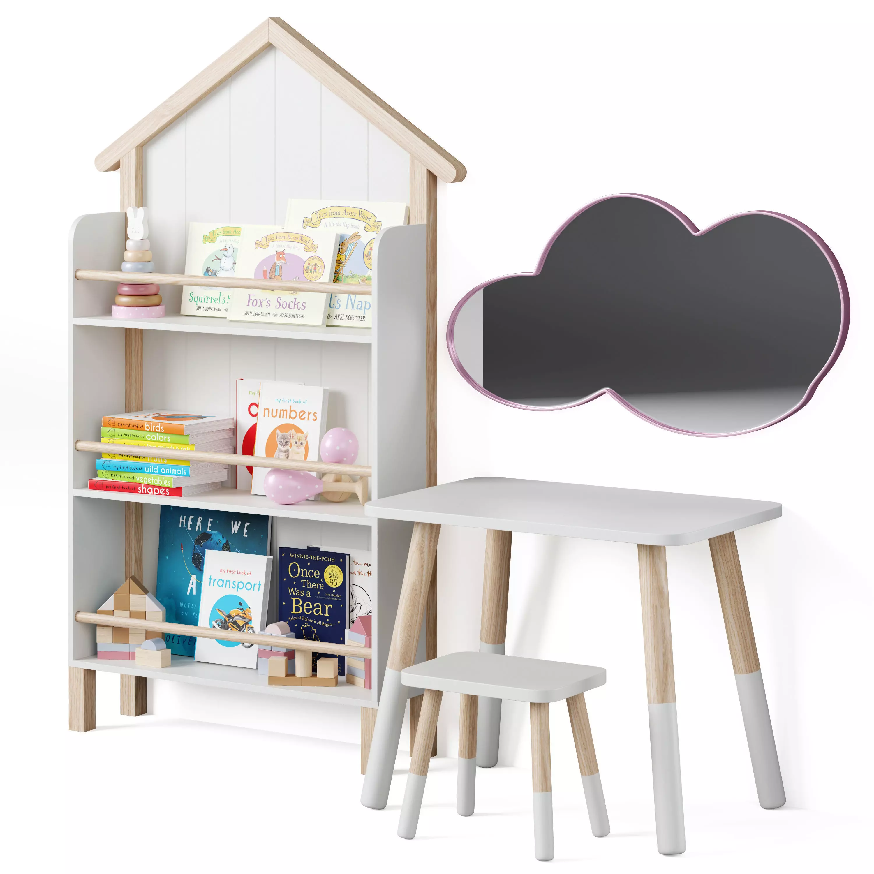 Kids furniture set 3D model_0