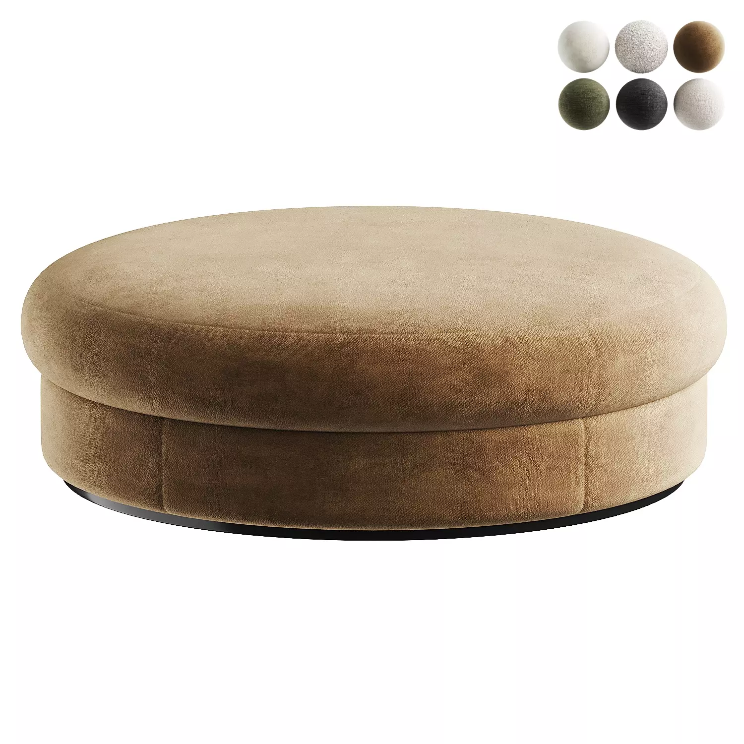 pouf armet 3D model_0