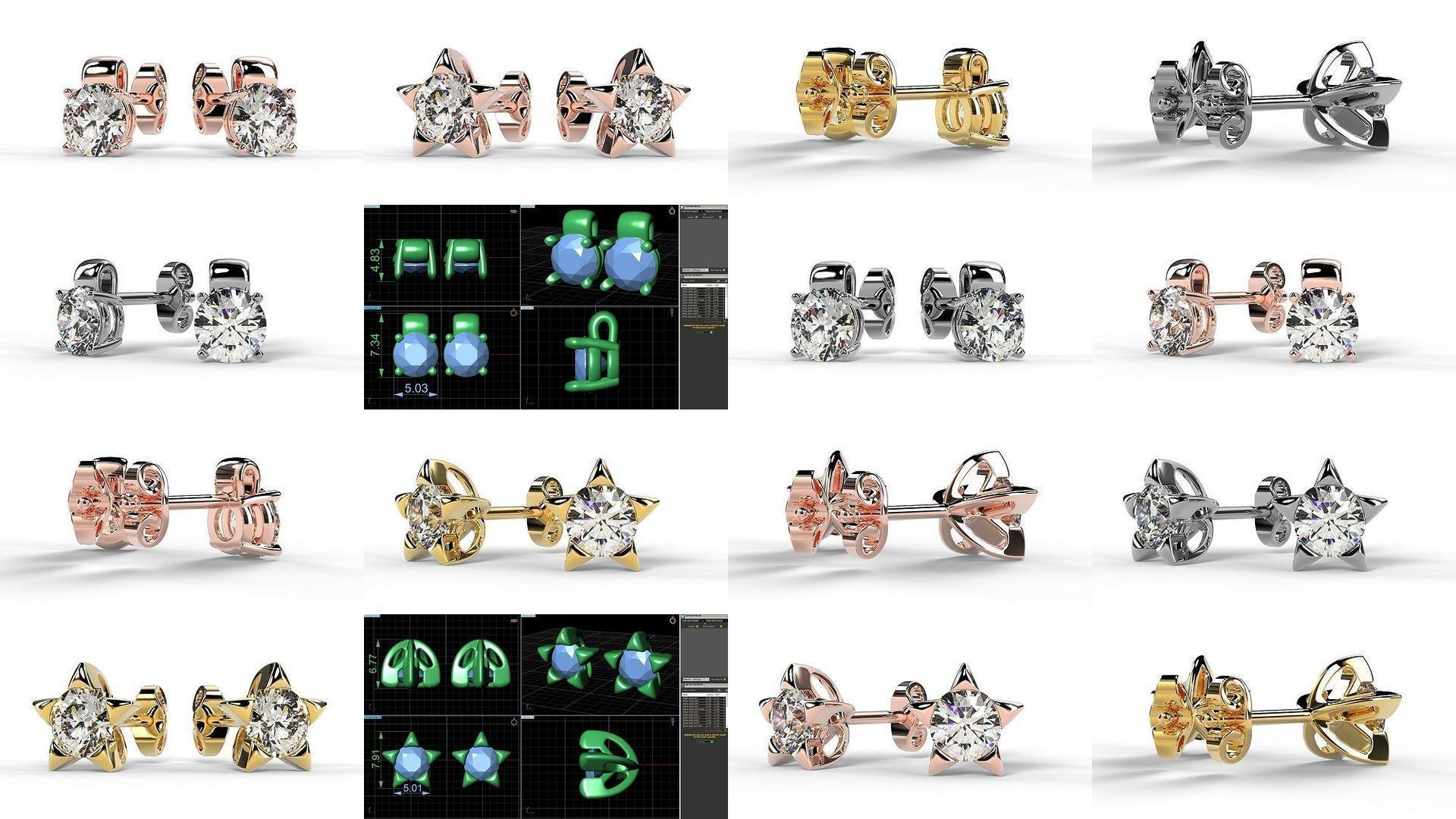 2024 B09 1-50 Earings 3D Model Collection-50 Files _5