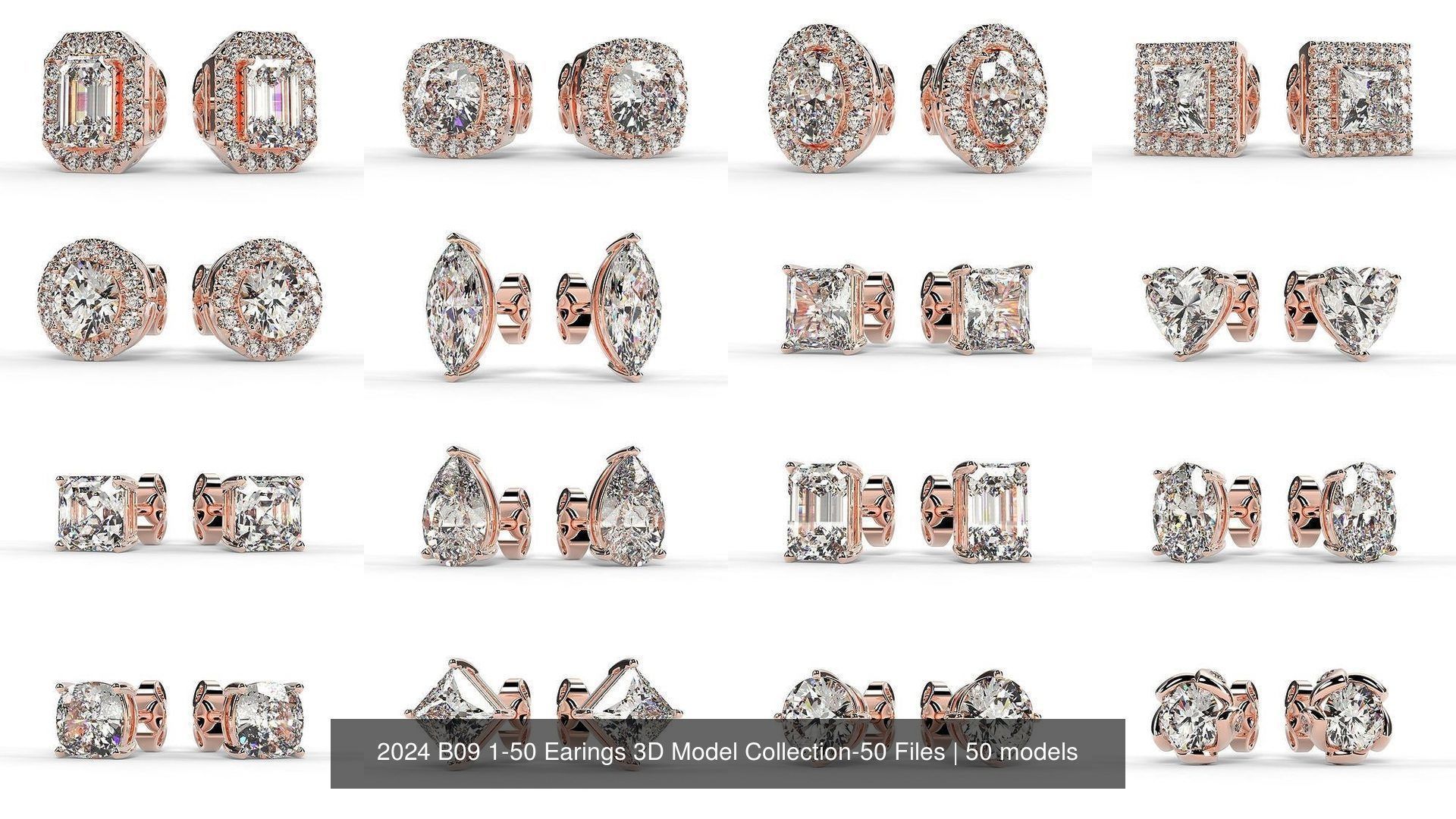 2024 B09 1-50 Earings 3D Model Collection-50 Files _2
