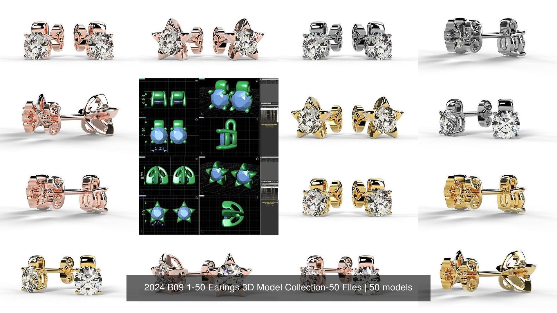2024 B09 1-50 Earings 3D Model Collection-50 Files _6