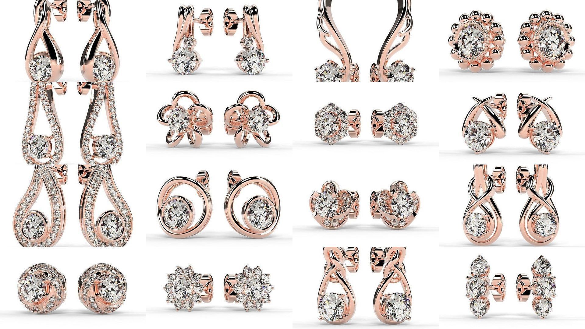 2024 B09 1-50 Earings 3D Model Collection-50 Files _3