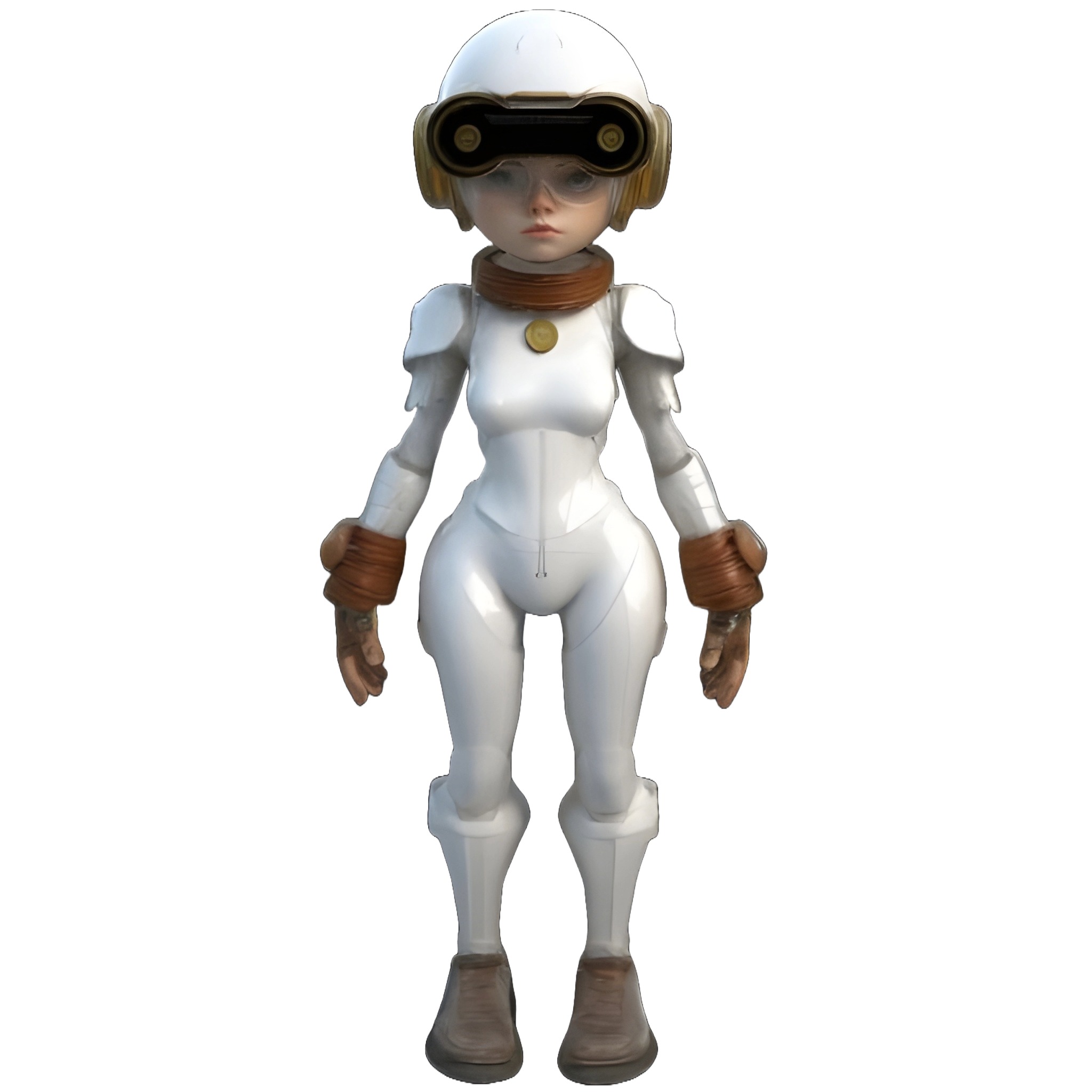 Futuristic Female Android Figurines Collection 3D print model_5