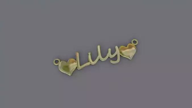 Jewelry Necklace Pendant Lily 3D Print