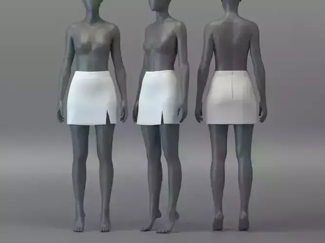 Mini Skirt with Slit