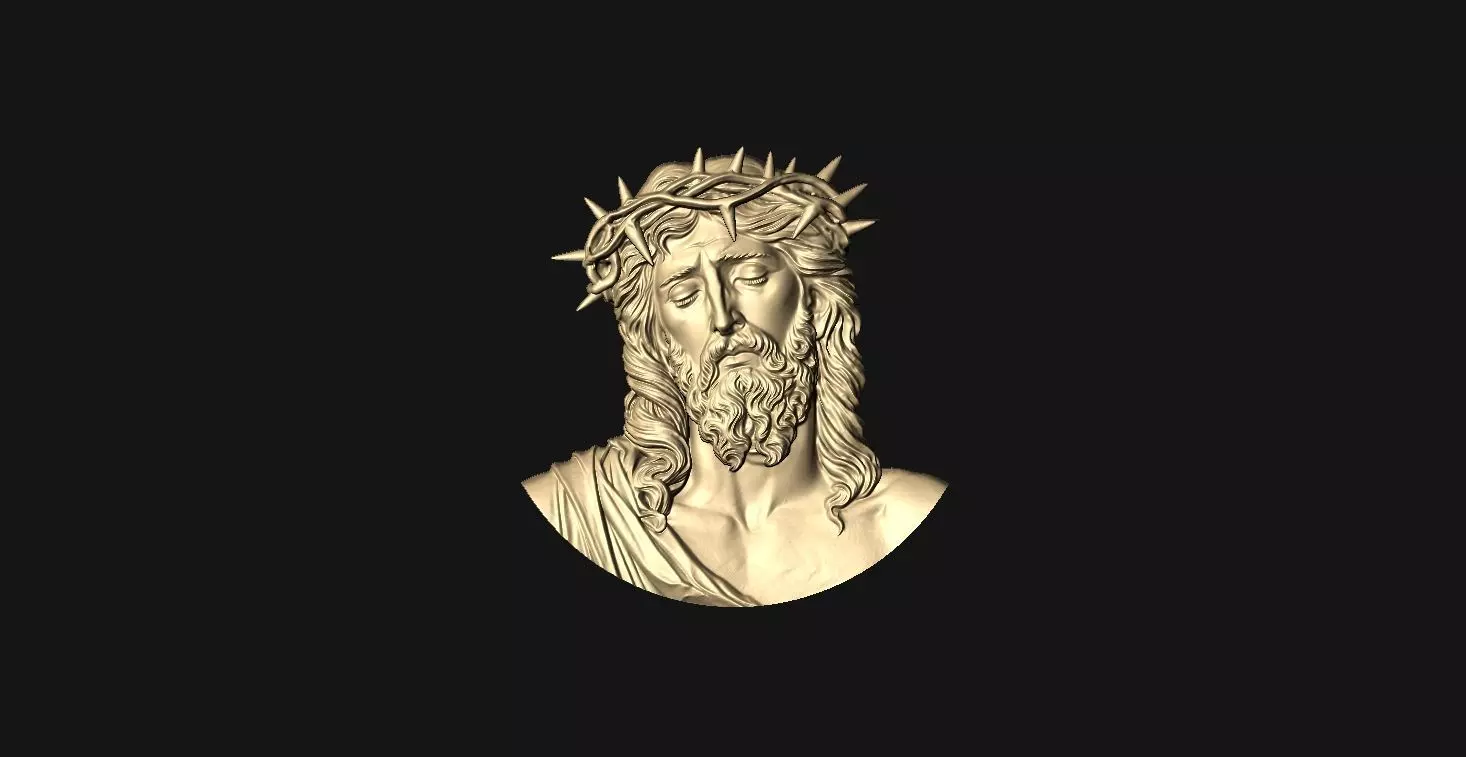 Jesus Head pendant 2 3D print model
