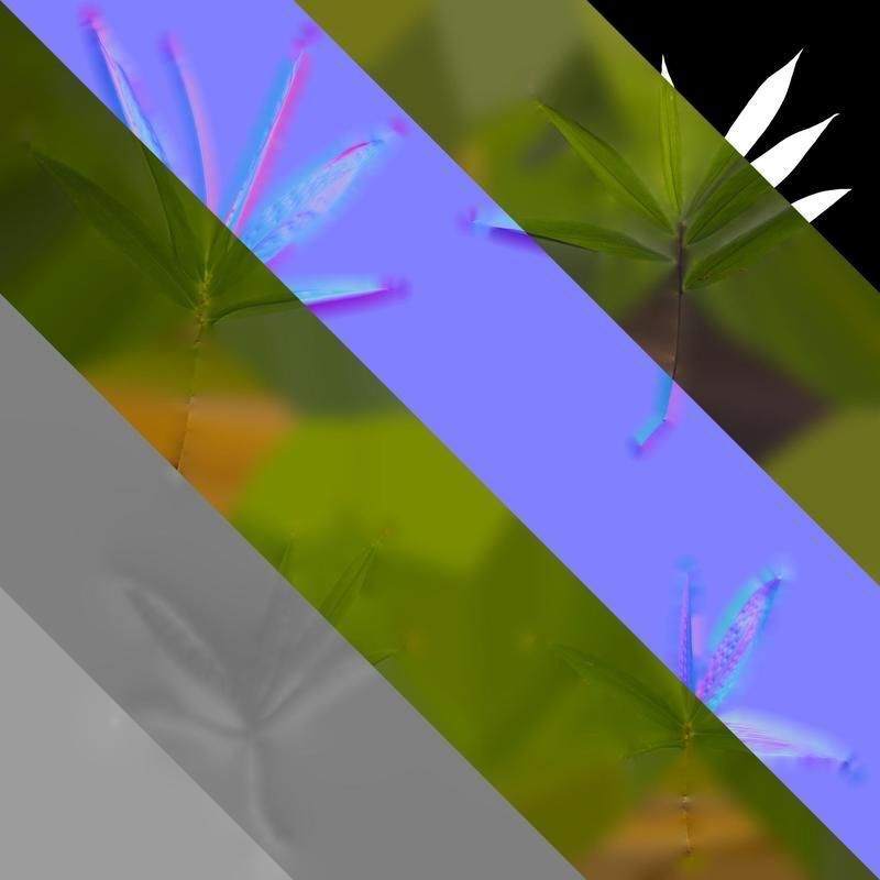 Anydrafts Indocalamus tessellatus Leaf 06 Texture_8