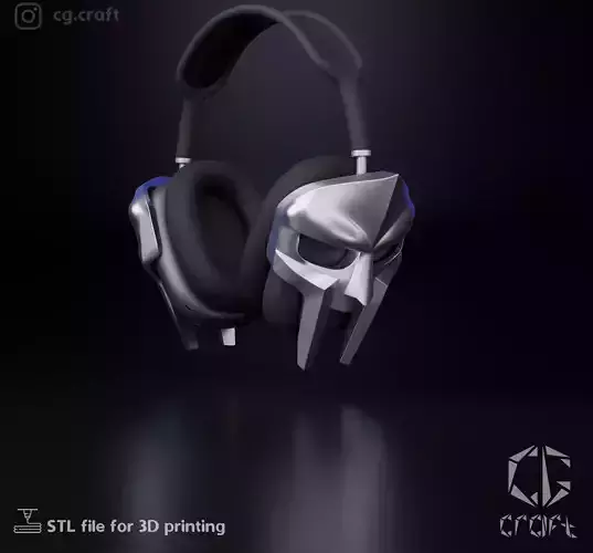 MF Doom mask covers for Airpods Max 3D print model