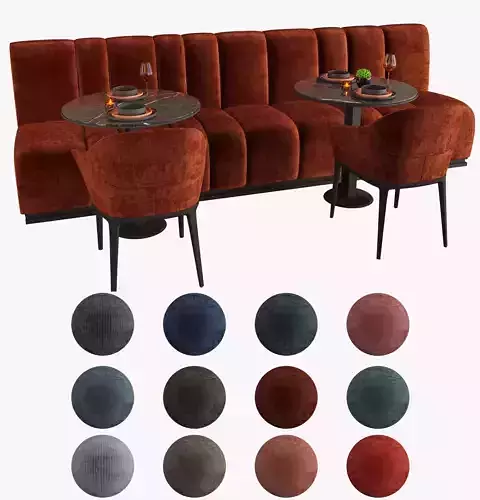 Straight Restaurant Cafe Sofa Tableware part3 - 12 colors 