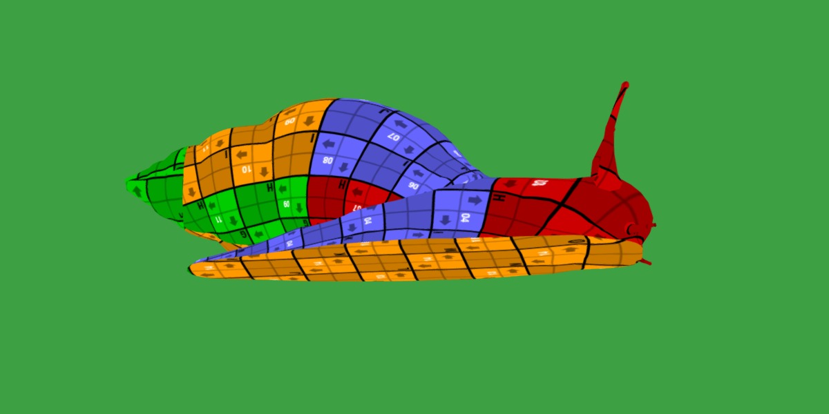 Giant African Land Snail Low-poly 3D model_30