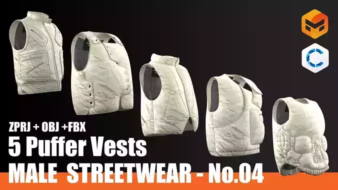 MALE STREETWEAR - No 04 - 5 Puffer Vests
