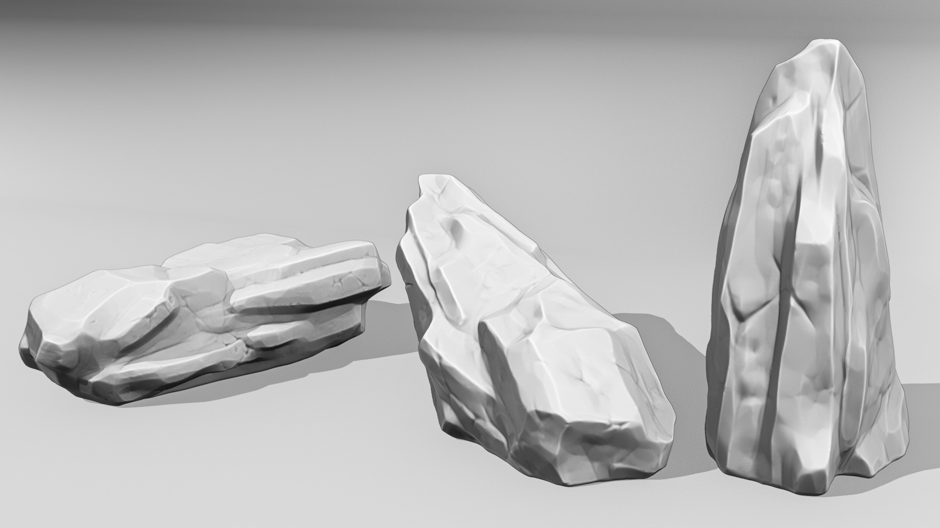 20 Unique 3D Printable Stones Perfect for Dioramas and Games 3D print model_3